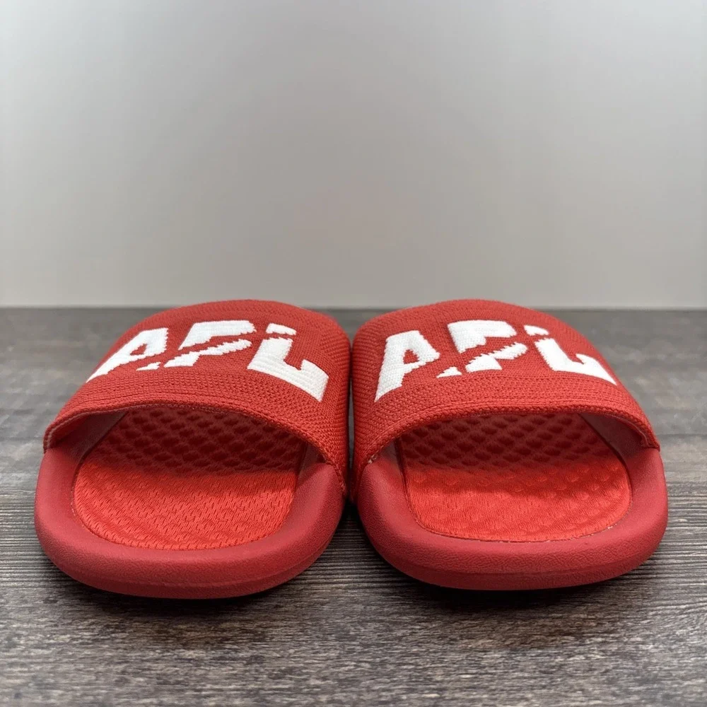 APL Slides Women's 6 BL TechLoom Sandals Red/White NEW
